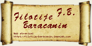 Filotije Baračanin vizit kartica